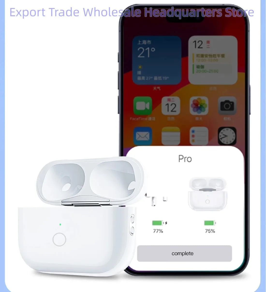 Replacement Wireless Charging Box Case For Airpods 4 3 2 1Bluetooth-Compatible Airpods Pro 1 2 Charger Case Earphone Accessories
