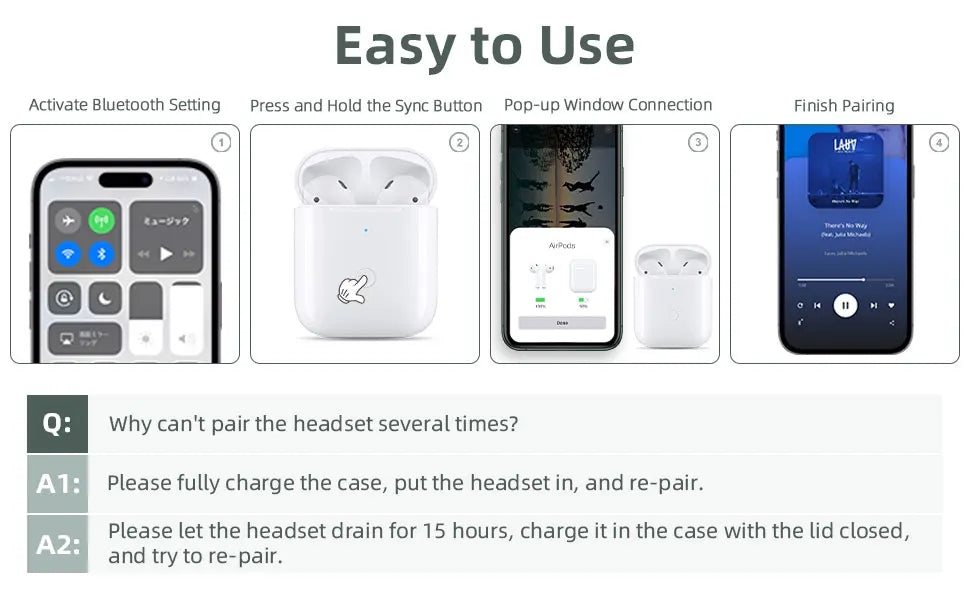 Replacement Wireless Charging Box Case For Airpods 4 3 2 1Bluetooth-Compatible Airpods Pro 1 2 Charger Case Earphone Accessories