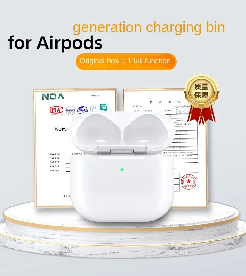 Replacement Wireless Charging Box Case For Airpods 4 3 2 1Bluetooth-Compatible Airpods Pro 1 2 Charger Case Earphone Accessories