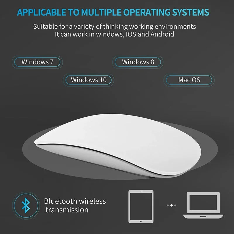 NEW HOT Bluetooth Mouse Wireless Ultra-thin Rechargeable Silent Multi Arc Touch Mice Magic Mouse For Laptop iPad Mac PC Macbook